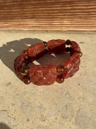 Vintage china armband - china, karneol