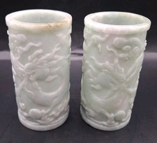 2 chinesische Pinselbecher aus