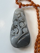 Graue Jade Kette Anhänger