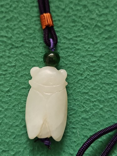 Feine jadeit amulett zikada - amulett,