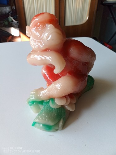 Edelstein jade affen skulptur - edelstein,
