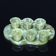6 Nephrite / Jadeeit Becher